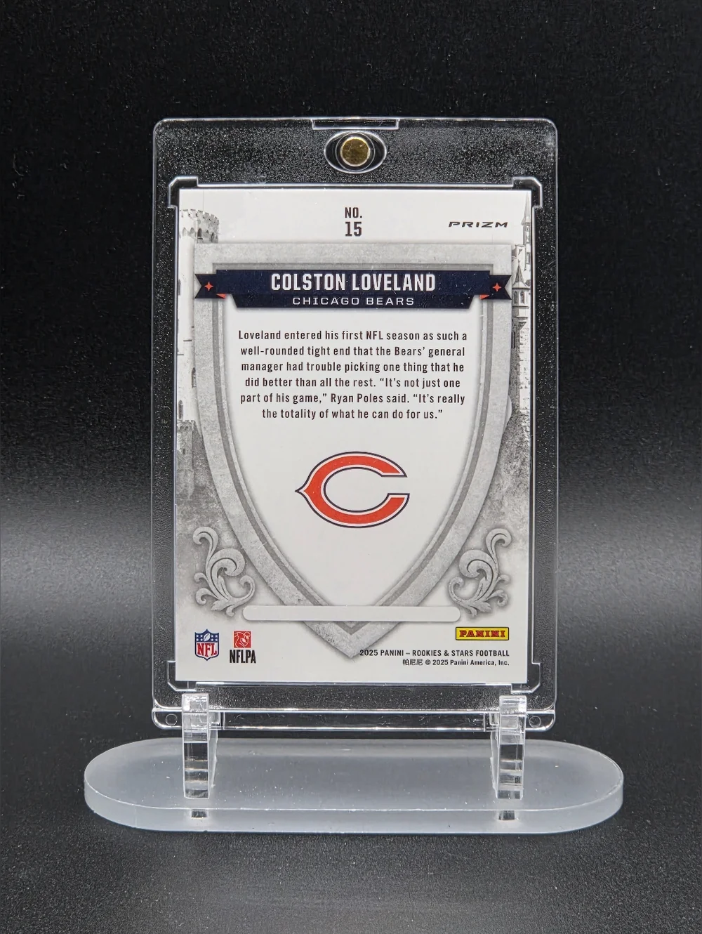 Colston Loveland 2025 Rookies & Stars CRUSADE Rookie Prizm – Chicago Bears - Picture 2 of 2